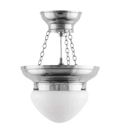 Karlskrona Lampfabrik Amplar|Ampel - Frödingampel 200 nickel, opalvit