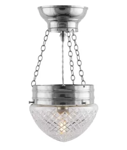 Karlskrona Lampfabrik Amplar|Stora Taklampor|Ampel - Heidenstam 200 nickel, klarglas