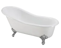 Badex AB Gjutjärnsbadkar|Gjutjärnsbadkar Med Tassar|Badkar - Versailles vit gjutjärn med tassar, 154 cm