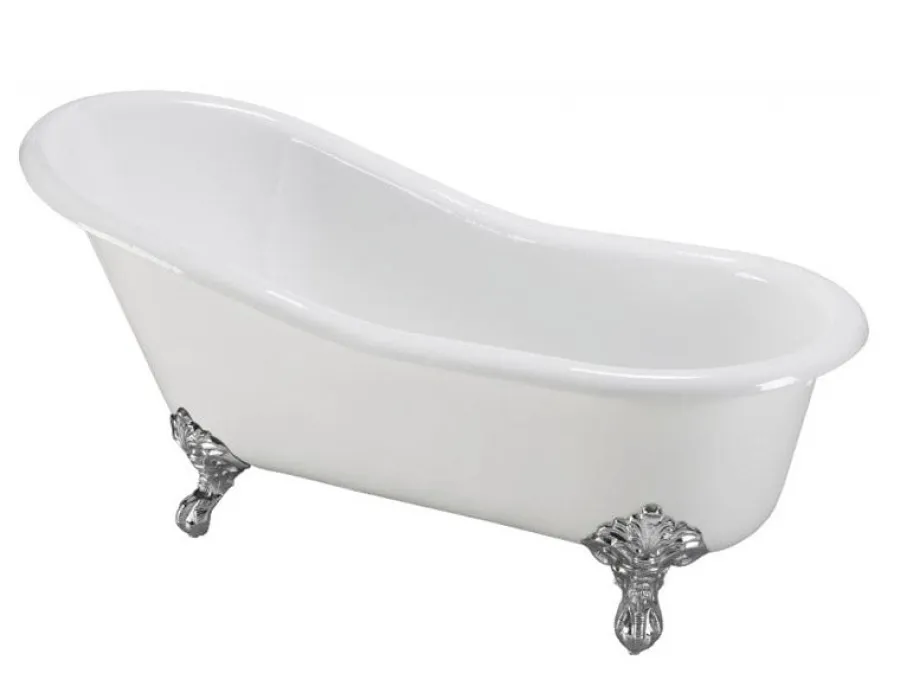 Badex AB Gjutjärnsbadkar|Gjutjärnsbadkar Med Tassar|Badkar - Versailles vit gjutjärn med tassar, 154 cm