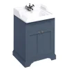 Badex AB Kommoder Med Handfat|Badrumskommoder|Badrumskommod Burlington - 65 cm porslin/dörr blå