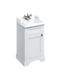Badex AB Kommoder Med Handfat|Badrumskommod Burlington - 53 cm vit/porslin/dörr
