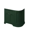 Badex AB Kommoder 100 - 130 Cm|Badrumskommod rundat hörn Burlington - 100 cm grön (endast underdel)