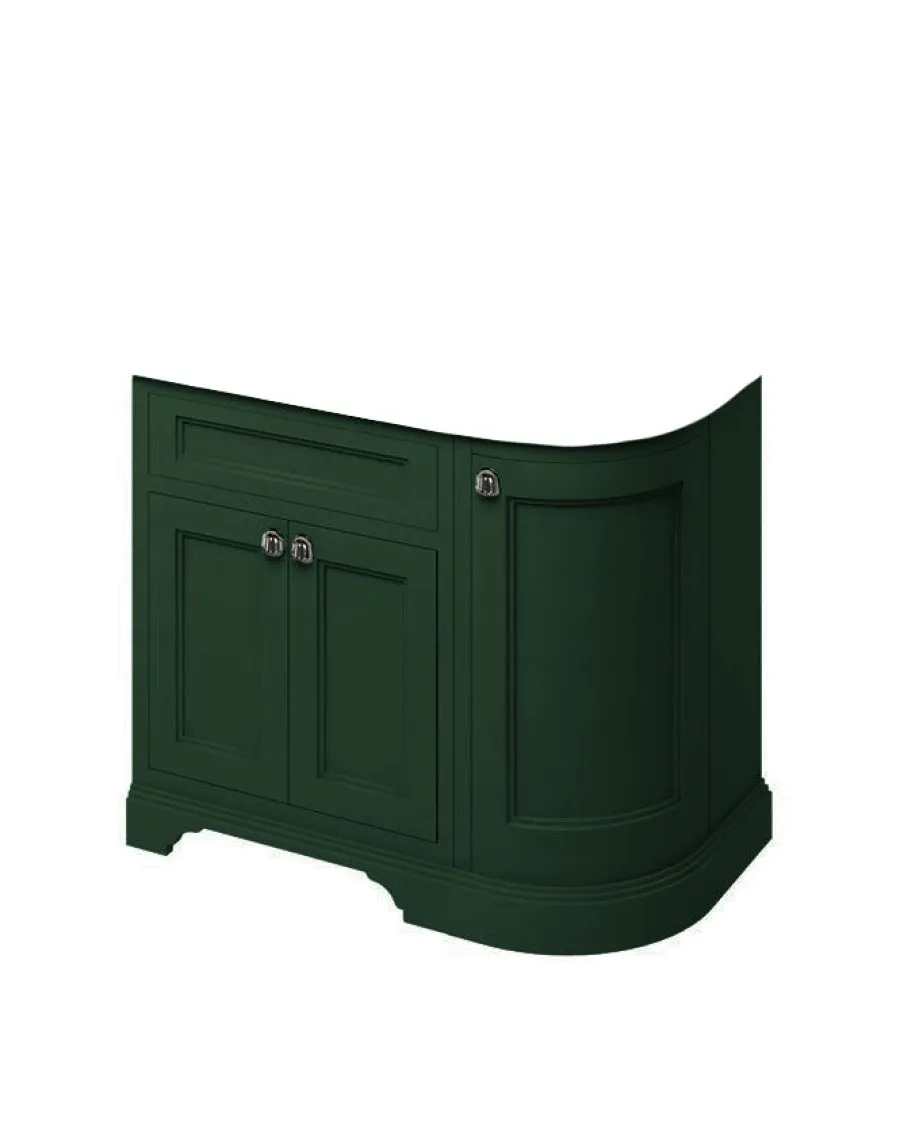Badex AB Kommoder 100 - 130 Cm|Badrumskommod rundat hörn Burlington - 100 cm grön (endast underdel)