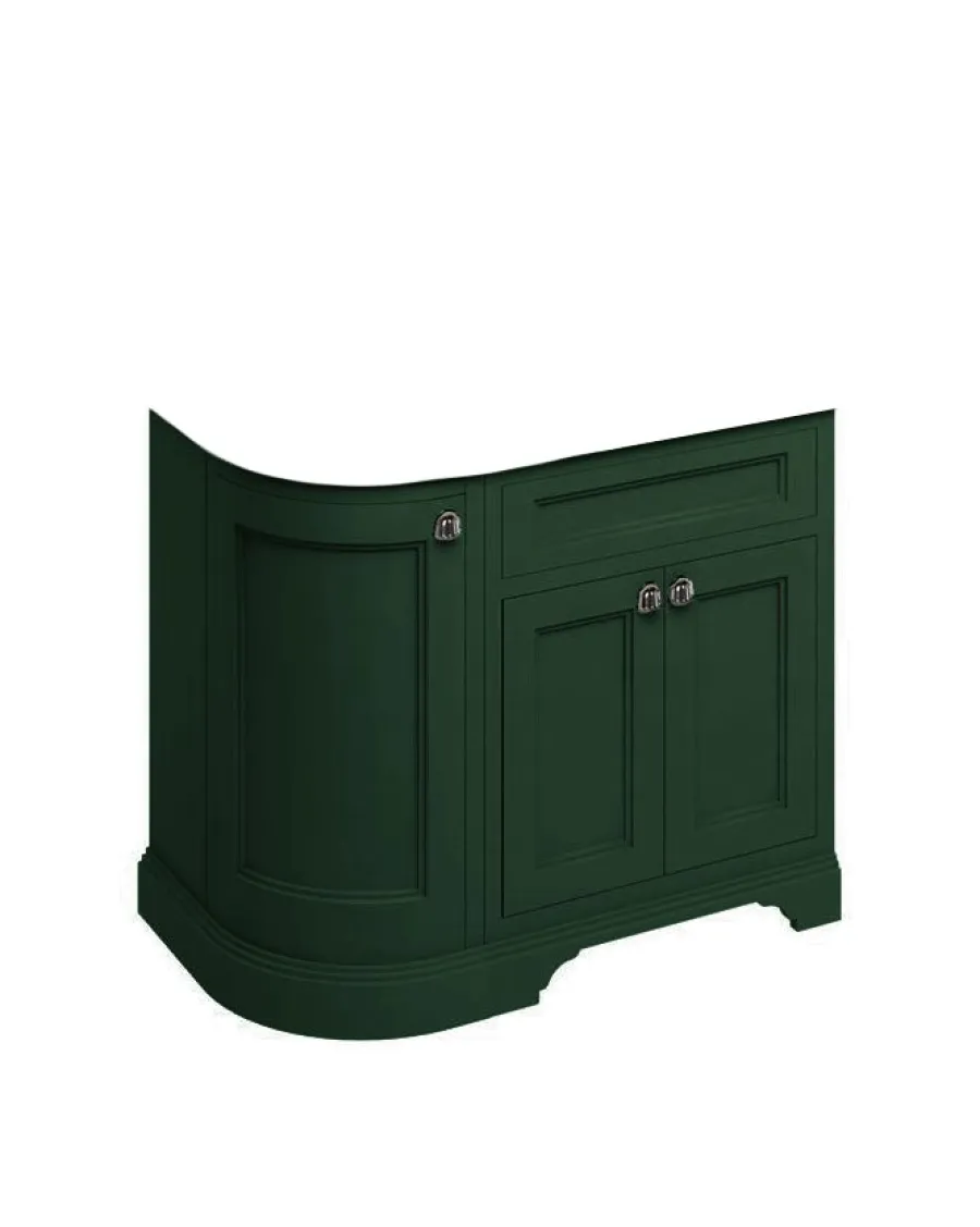 Badex AB Kommoder 100 - 130 Cm|Badrumskommod rundat hörn Burlington - 100 cm grön (endast underdel)