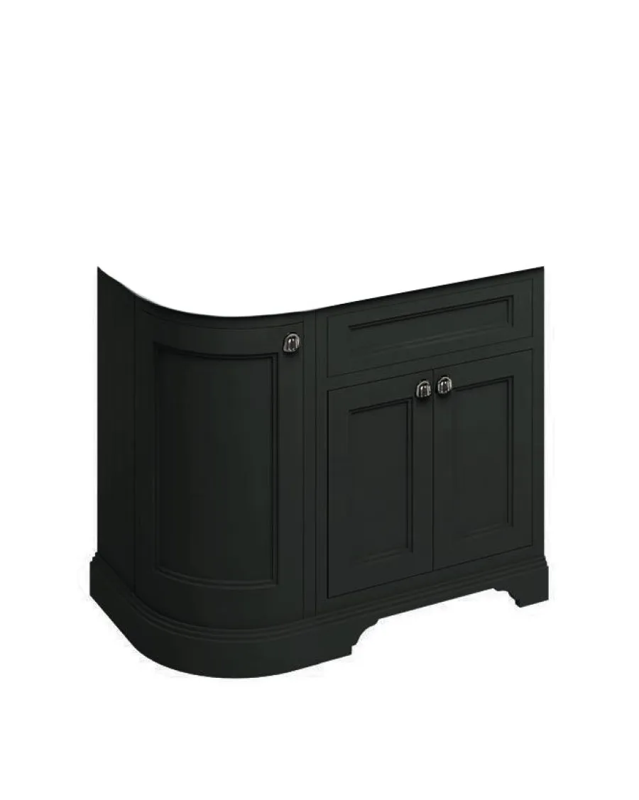 Badex AB Kommoder 100 - 130 Cm|Badrumskommod rundat hörn Burlington - 100 cm svart (endast underdel)