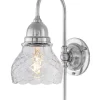 Karlskrona Lampfabrik Badrumslampor - Vägg|Badrumslampor - Vägg|Badrumslampa - Ahlström 60 nickel, slipat klarglas