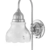 Karlskrona Lampfabrik Badrumslampor - Vägg|Badrumslampor - Vägg|Badrumslampa - Ahlström 60 nickel, slipat mattglas