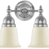 Karlskrona Lampfabrik Badrumslampor - Vägg|Badrumslampor - Vägg|Badrumslampa - Bergman nickel, benvit klocka