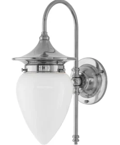 Karlskrona Lampfabrik Badrumslampor - Vägg|Badrumslampor - Vägg|Badrumslampa - Fryxell nickel, opalvit