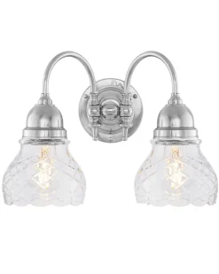 Karlskrona Lampfabrik Badrumslampor - Vägg|Badrumslampor - Vägg|Badrumslampa - Stackelberg nickel, slipat klarglas