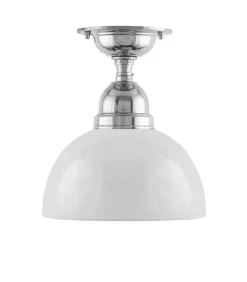 Karlskrona Lampfabrik Badrumslampor - Tak|Badrumslampor - Tak|Badrumslampa - Taklampa Byström 60 nickel, halvsfär
