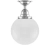 Karlskrona Lampfabrik Badrumslampor - Tak|Badrumslampor - Tak|Badrumslampa - Taklampa Byström 100 nickel, klotskärm