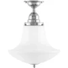 Karlskrona Lampfabrik Badrumslampor - Tak|Badrumslampor - Tak|Badrumslampa - Taklampa Byström 100 nickel, klottrattskärm