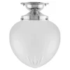 Karlskrona Lampfabrik Badrumslampor - Tak|Badrumslampor - Tak|Badrumslampa - Taklampa Lundkvist 100 nickel, mattdroppe