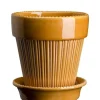 Bergs Potter ApS Presenttips|Blomkrukor & Vaser|Bergs Potter Kruka med fat Montmartre - Gul 16 cm