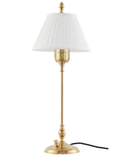 Karlskrona Lampfabrik Bordslampor|Bordslampor I Mässing|Bordslampa - Ankarcrona 50 cm mässing, vit skärm