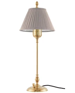 Karlskrona Lampfabrik Bordslampor|Bordslampor I Mässing|Bordslampa - Ankarcrona 50 cm mässing, beige skärm