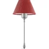 Karlskrona Lampfabrik Bordslampor|Bordslampa - Ankarcrona 50 cm nickel, röd skärm
