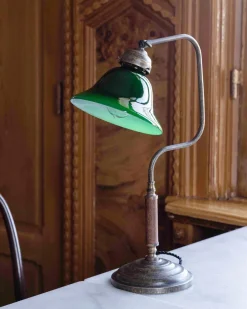 STILARS di GOBBI ANGELO S.n.c. Bordslampor|Bordslampa 1903 - Antik med grön klockskärm