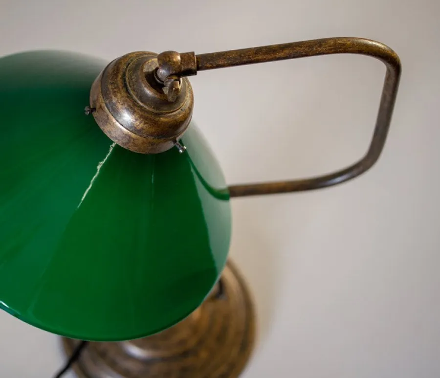 STILARS di GOBBI ANGELO S.n.c. Bordslampor|Bordslampa 1903 - Antik med grön skärm