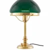 Karlskrona Lampfabrik Bordslampor|Bordslampor I Mässing|Bordslampa - Karlfeldt mässing, toppig grön