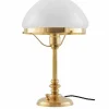 Karlskrona Lampfabrik Bordslampor|Bordslampor I Mässing|Bordslampa - Karlfeldt mässing, toppig vit