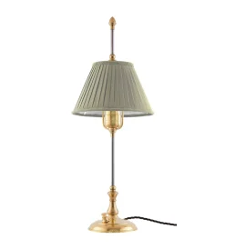 Karlskrona Lampfabrik Bordslampor|Bordslampor I Mässing|Bordslampa - Kellgren mässing, olivgrön skärm