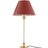 Karlskrona Lampfabrik Bordslampor|Bordslampor I Mässing|Bordslampa - Moberg 65 cm mässing, röd skärm