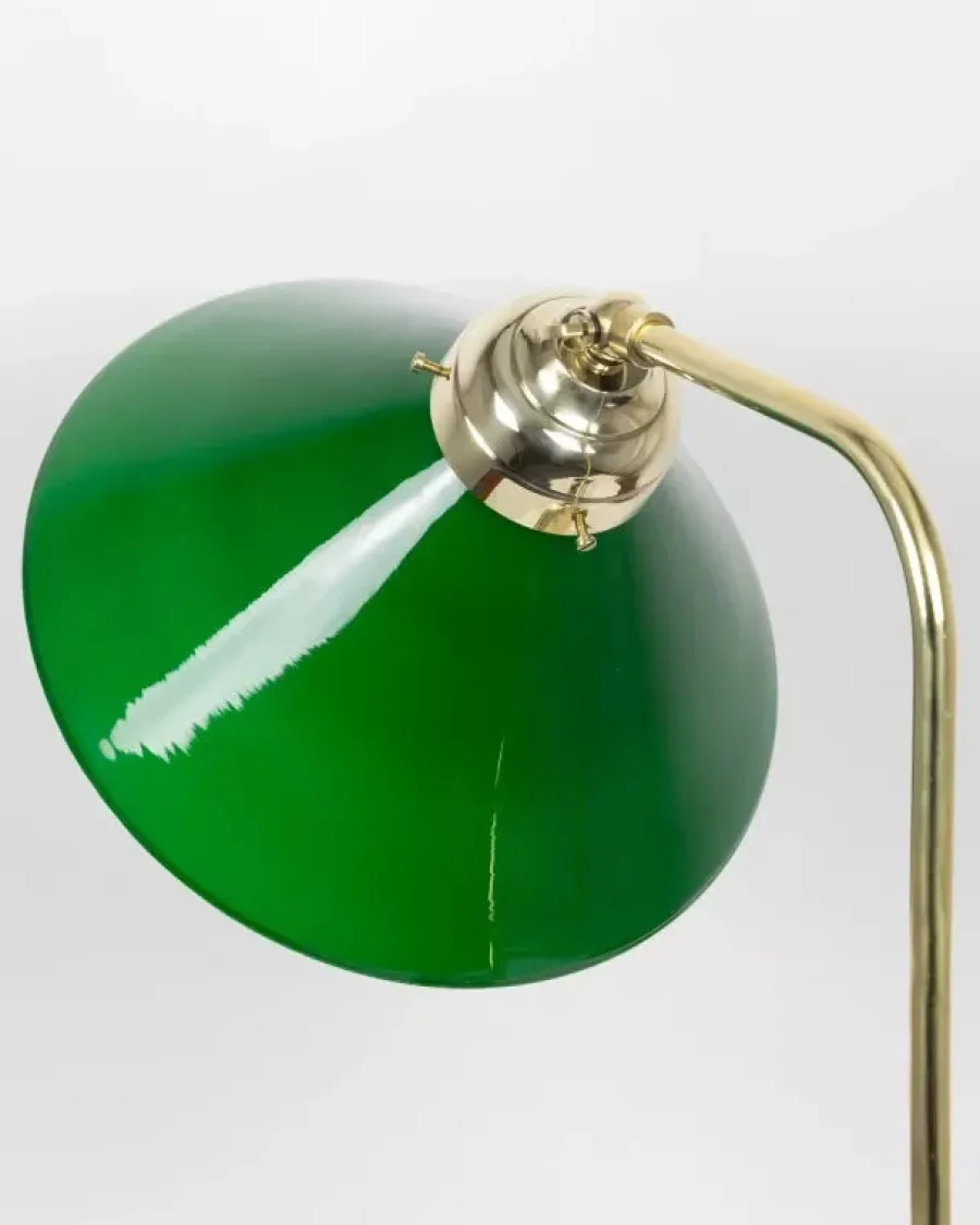 STILARS di GOBBI ANGELO S.n.c. Bordslampor|Bordslampor I Mässing|Bordslampa 1903 - Mässing med grön skärm