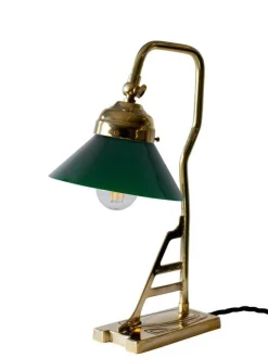 STILARS di GOBBI ANGELO S.n.c. Bordslampor|Bordslampor I Mässing|Bordslampa mässing - Modell 1900 med grön skärm
