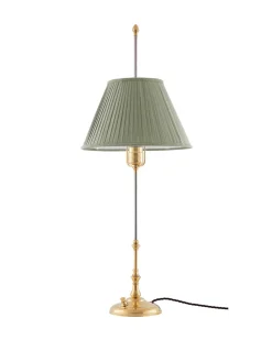Karlskrona Lampfabrik Bordslampor I Mässing|Bordslampor|Bordslampa - Stiernstedt mässing, olivgrön skärm