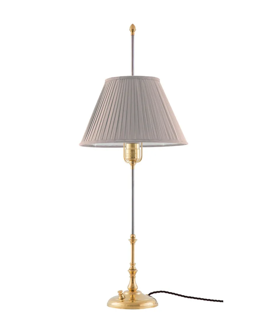 Karlskrona Lampfabrik Bordslampor|Bordslampor I Mässing|Bordslampa - Stiernstedt mässing, beige skärm