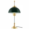 Karlskrona Lampfabrik Bordslampor|Bordslampor I Mässing|Bordslampa - Swedenborg mässing, grön skärm