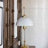 Karlskrona Lampfabrik Bordslampor|Bordslampor I Mässing|Bordslampa - Swedenborg mässing, vit skärm
