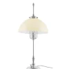 Karlskrona Lampfabrik Bordslampor|Bordslampa - Swedenborg nickel, benvit skärm