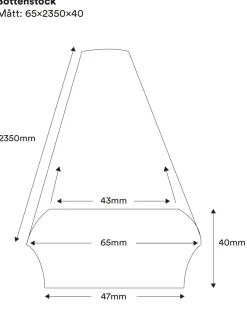 Nordingrå Trä AB Bottenstockar|Bottenstockar|Bottenstock till räcke - 40 x 65 x 2350 mm