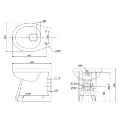 Badex AB Reservdelar Toalett|Burlington - Back-to-wall toalett