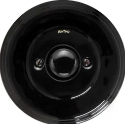Fontini S.A. Strömbrytare Med Dimmer|Vridströmbrytare|Dimmer LED 4-100W universal svart porslin - Fontini infällt