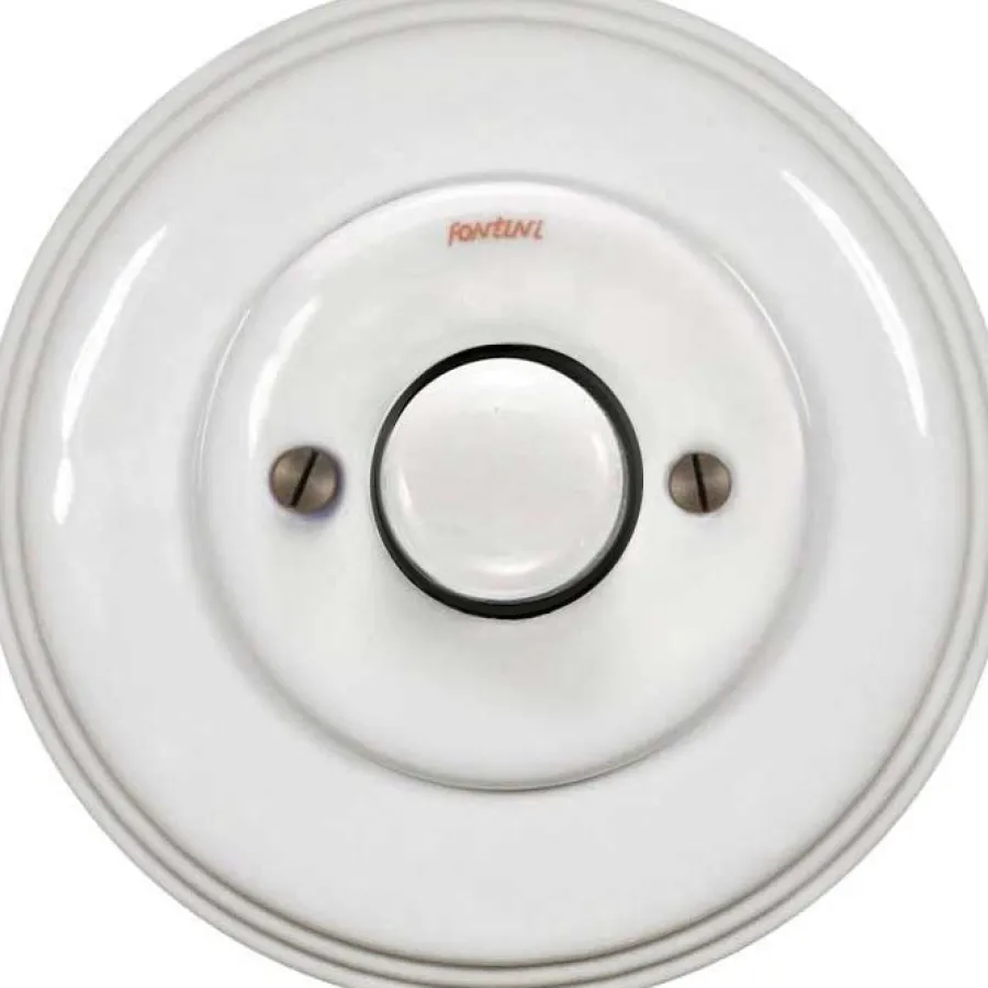 Fontini S.A. Strömbrytare Med Dimmer|Vridströmbrytare|Dimmer LED 4-100W universal vitt porslin - Fontini infällt