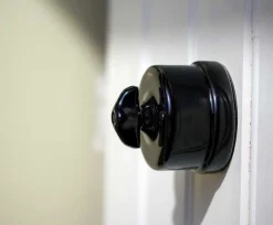 Fontini S.A. Strömbrytare Med Dimmer|Utanpåliggande Strömbrytare|Dimmer svart porslin - Fontini utanpåliggande