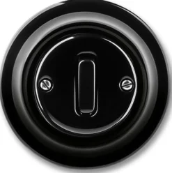 ABB Electrification Sweden AB Strömbrytare Med Dimmer|Strömbrytare I Porslin|Dimmer - Tryckknapp svart porslin - ABB Decento