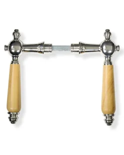 The deko style Dörrhandtag Med Rosett|Dörrhandtag - Grevgatan nickel