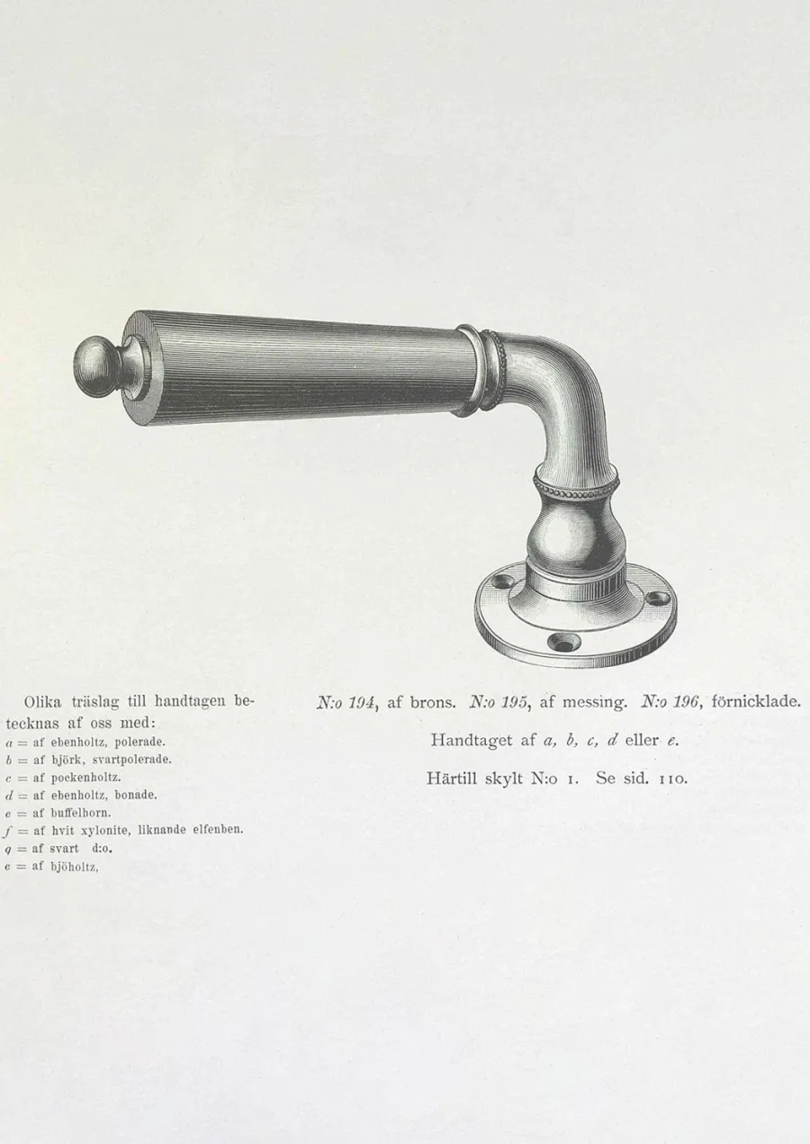 NEXA TECHNOLOGIES / NANDAN INTERNATIONAL Dörrhandtag Med Rosett|Dörrhandtag - Næsman 195 nickel
