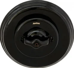 Fontini S.A. Dubbel Strömbrytare Med Dimmer|Strömbrytare Med Dimmer|Dubbeldimmer kron svart porslin - Fontini infällt