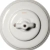 Fontini S.A. Dubbel Strömbrytare Med Dimmer|Strömbrytare Med Dimmer|Dubbeldimmer kron vitt porslin - Fontini infällt