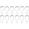 NEXA TECHNOLOGIES Tillbehör Krom - Badrum|Duschdraperiringar - Krom 12-pack