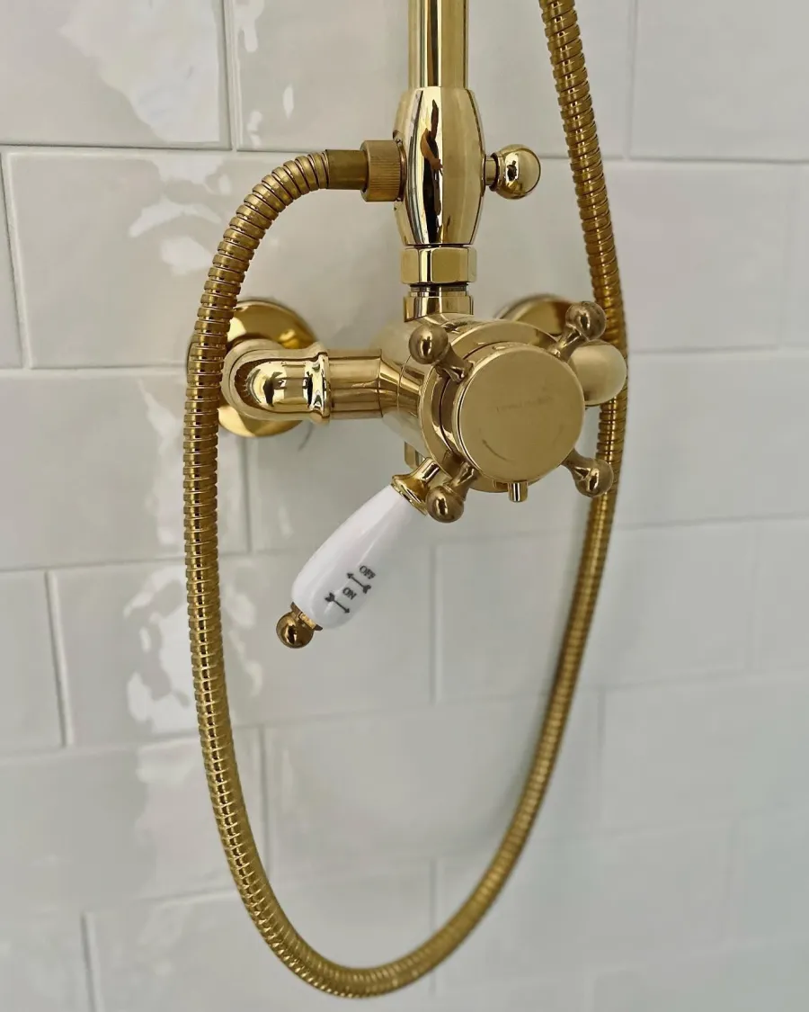 Gaboli Fratelli Rubinetteria Duschar|Duschset|Duschset - Kensington retro med termostatblandare, mässing