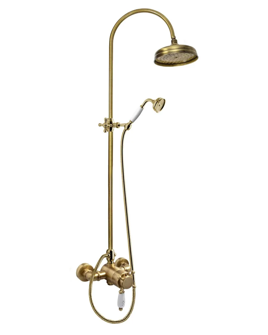 Gaboli Fratelli Rubinetteria Duschar|Duschset|Duschset - Kensington retro med termostatblandare, brons