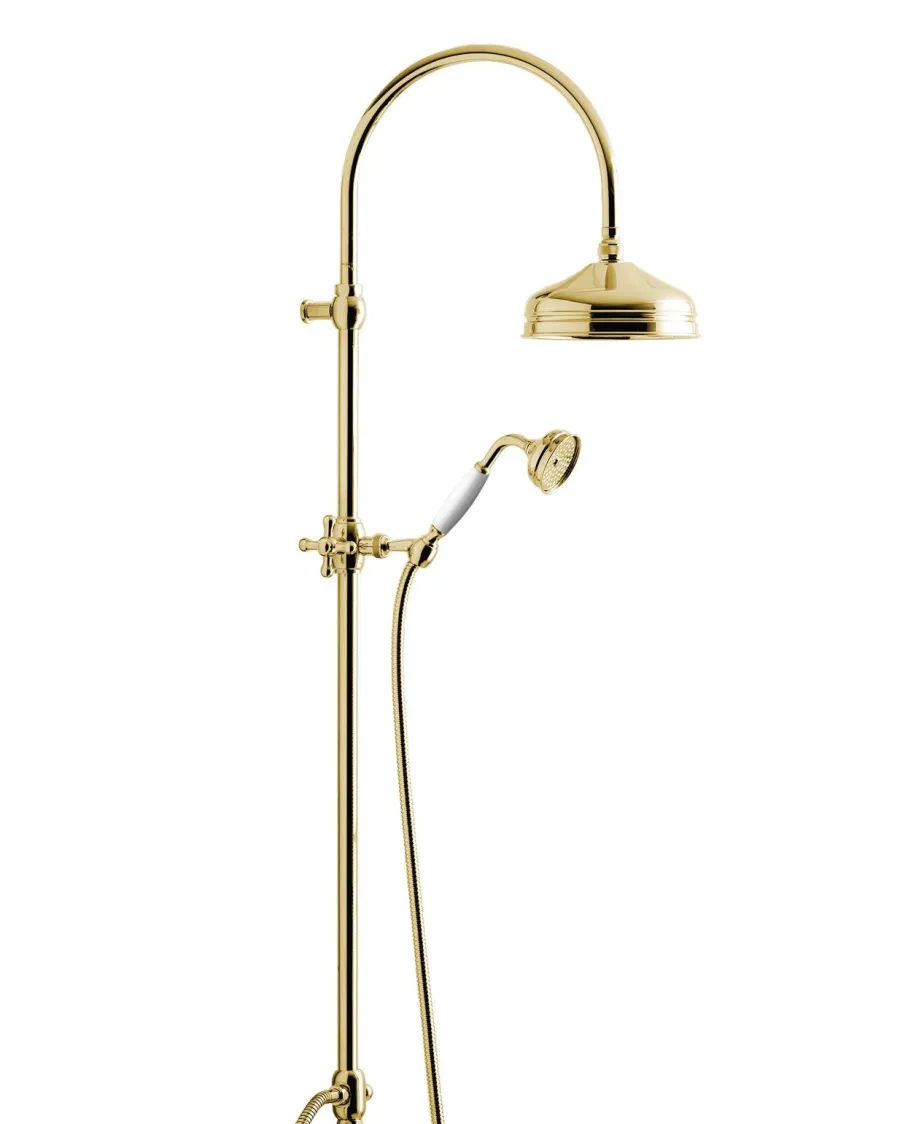 Gaboli Fratelli Rubinetteria Duschar|Duschset - Kensington retro utan blandare, mässing